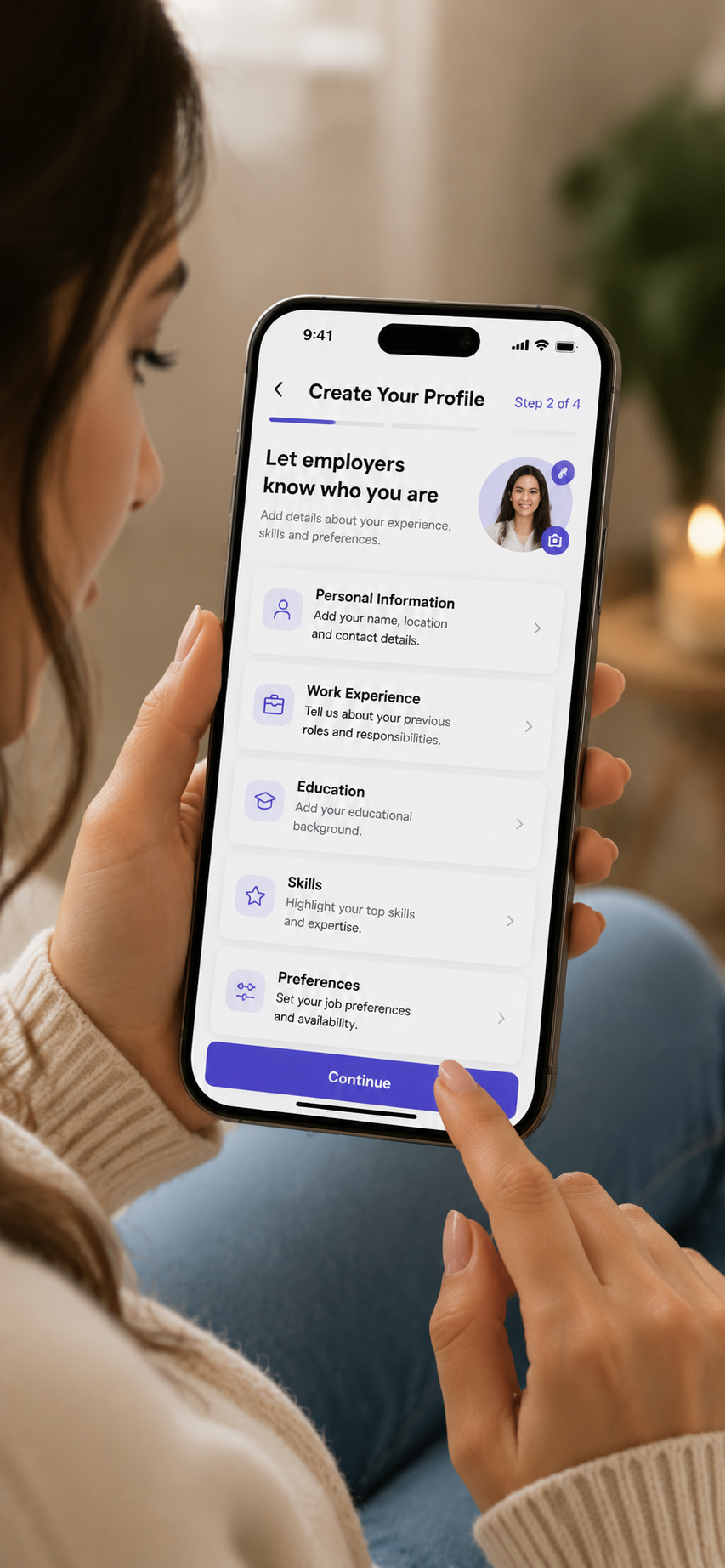 iPloy job seeker profile management preview
